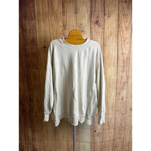 Aerie Oversized Sweathshirt Oatmeal Cream Size M READ